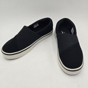 Reebok Katura MemoryTech LT Slip On Sneakers Shoes Black White Womens Size 8 EUC